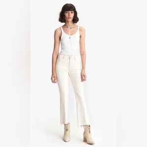 MOTHER Women's Boot Cut Jeans in Cream